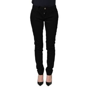 Dolce & Gabbana Black Queen Embroidery PRETTY Denim Women's Jeans